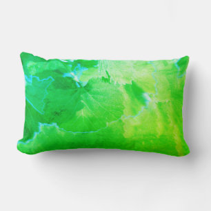 Rectangle Coussin de Coussin de Feuilles de Vigne Vertes Sty