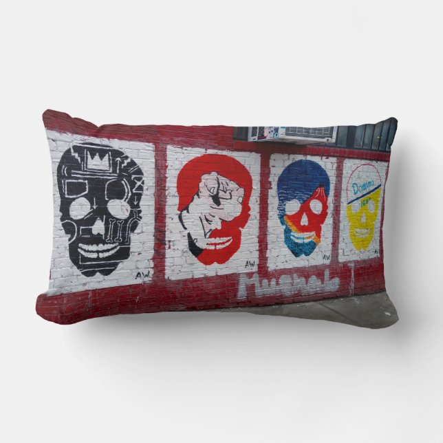 Rectangle Coussin de crânes de Streetart (Recto)