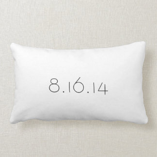 Rectangle coussin de date de mariage