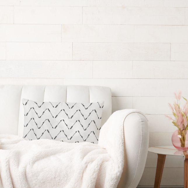 Rectangle Coussin de design Motif moderne Gris (Canapé)