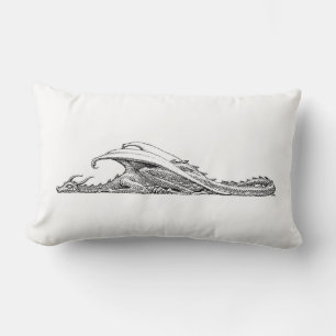Rectangle Coussin de dragon de sommeil