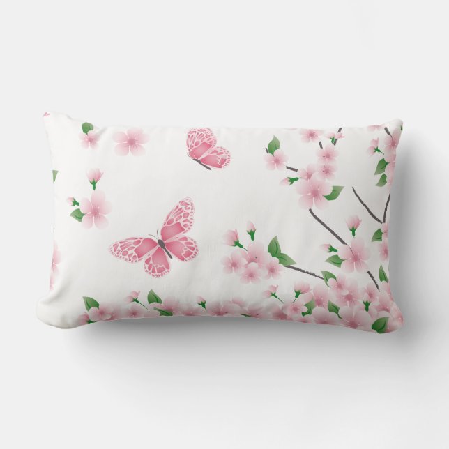 Rectangle Coussin de fleurs de printemps (Recto)