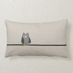 Rectangle Coussin de hibou de patchwork