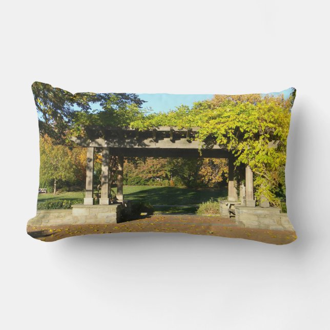 Rectangle Coussin de jardin d'automne (Recto)