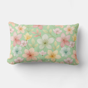 Rectangle Coussin de jeté lombaire Fleur de menthe