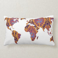 Coussin de la déclaration de la carte mondiale à m