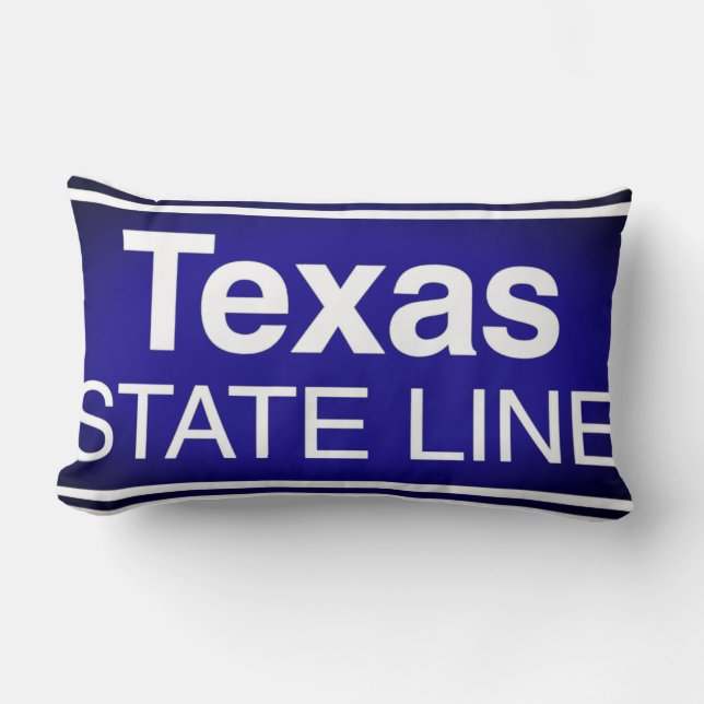 Rectangle Coussin de la ligne d'état du Texas (Recto)