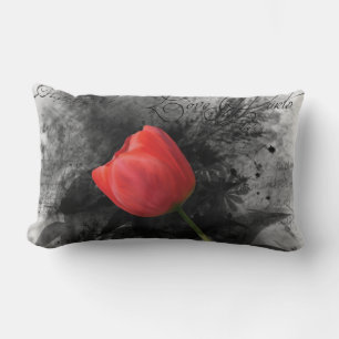 Rectangle Coussin de la Tulipe rouge