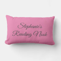 Coussin de lecture personnalisé, élégant, rose & g