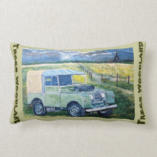Rectangle Coussin de Lumbar de région boisée d'arbres