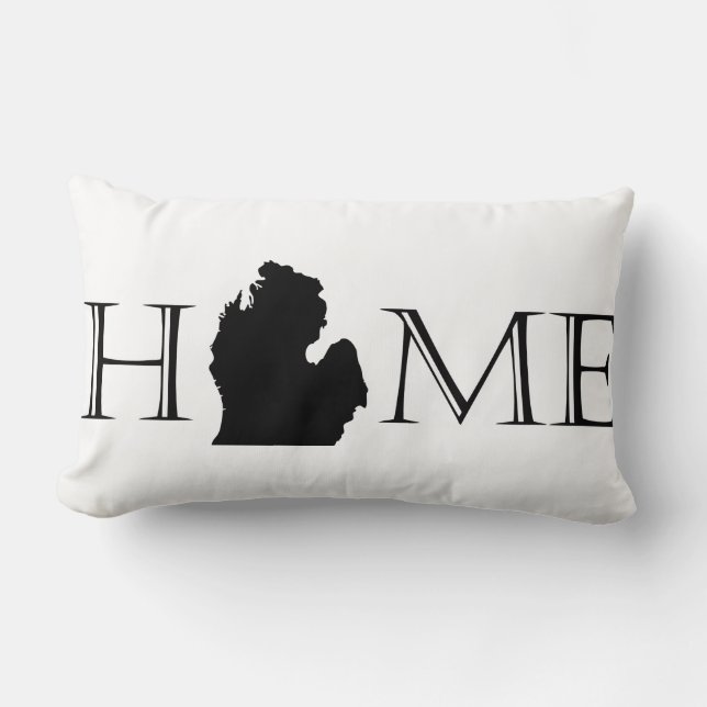 Rectangle Coussin de maison du Michigan (Recto)