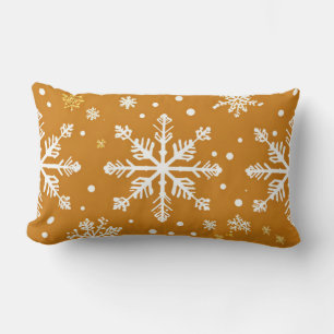 Rectangle Coussin de Motif rétro Vintage de flocon de neige