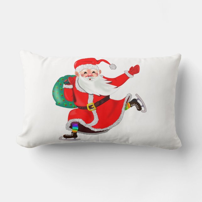 Rectangle Coussin de Noël du Père Noël (Recto)