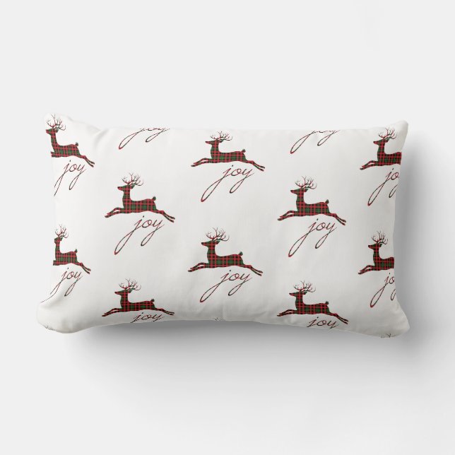 Rectangle Coussin de Noël - Plaid Joie Renne (Recto)