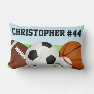 Rectangle Coussin de nom personnalisé All-Star Sports person