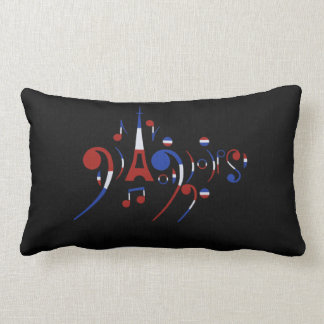 Rectangle Coussin de notes de musique