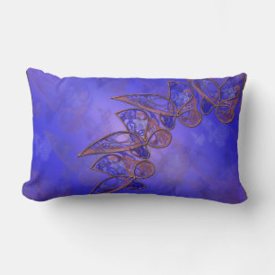 Rectangle Coussin de papillons en cuivre