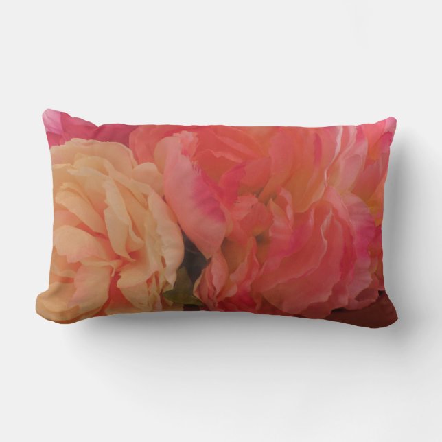Rectangle Coussin de pivoines (Recto)