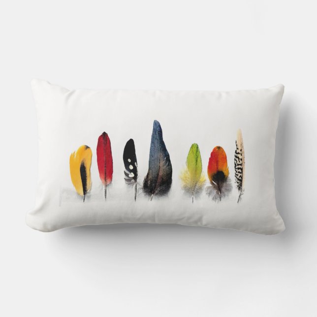 Rectangle Coussin de plume de perroquet (Recto)