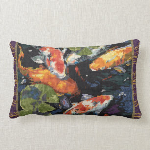 Rectangle Coussin de poissons de Koi
