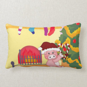 Rectangle Coussin de porc de Noël