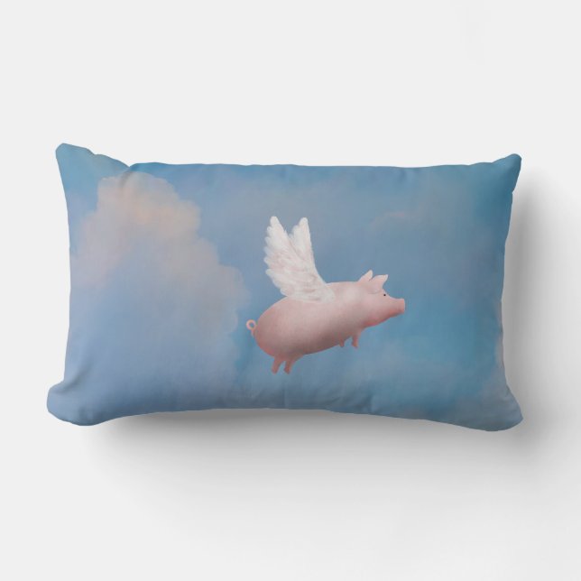 Rectangle Coussin de porc volant mignon (Recto)