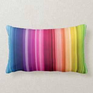 Rectangle Coussin de rayure d'arc-en-ciel
