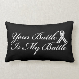 Rectangle Coussin de ruban de cancer de poumon pour la