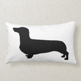 Rectangle Coussin de teckel avec le dos barré