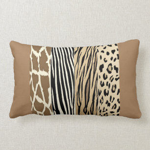 Rectangle Coussin de zèbre imprimé à l'effigie d'animaux 
