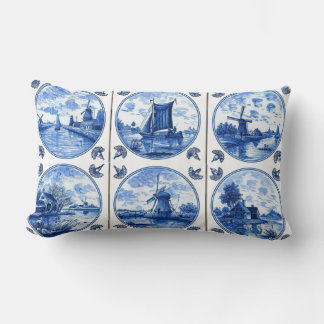 Rectangle Coussin Delft Style Tiles