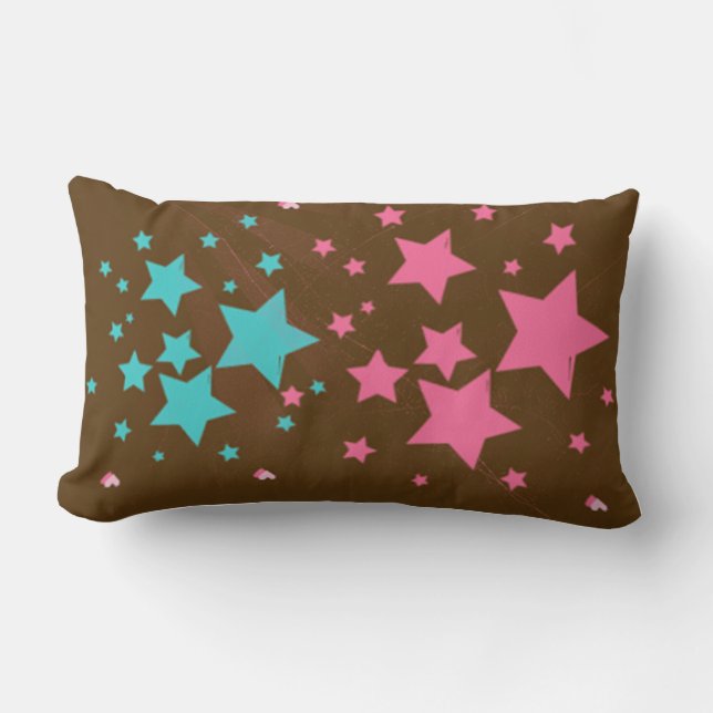 Rectangle Coussin des étoiles colorées (Recto)