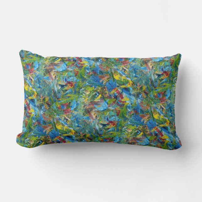 Rectangle Coussin des traits de brosse (Recto)
