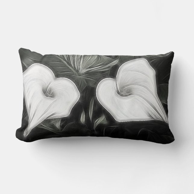 Rectangle Coussin - deux zantedeschias (Recto)