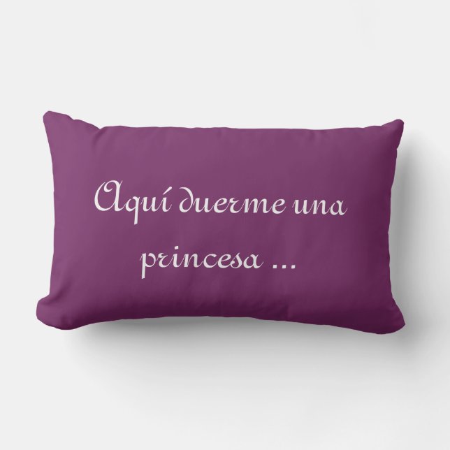 Rectangle Coussin dort ici une princesse (Recto)