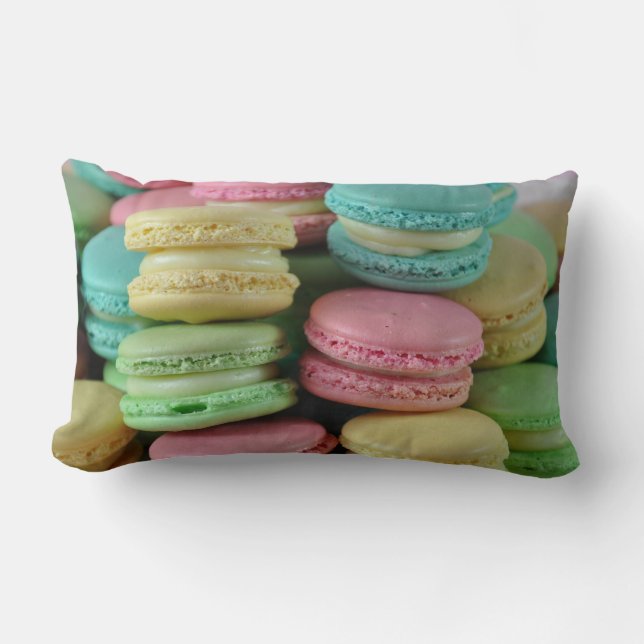 Rectangle Coussin doux de coussin de macarons en pastel de (Recto)