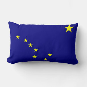 Rectangle Coussin du drapeau de l'Alaska