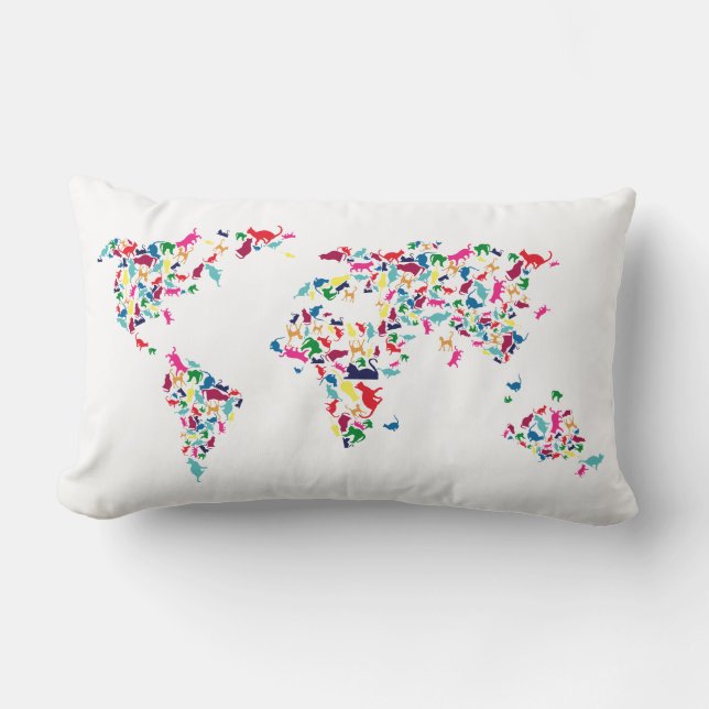 Rectangle coussin du monde de chats (Recto)
