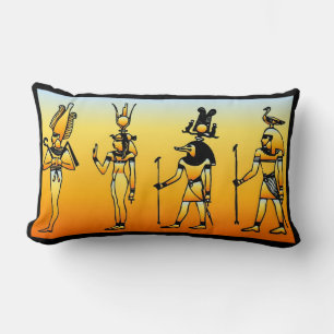 Rectangle Coussin égyptien des hiéroglyphes