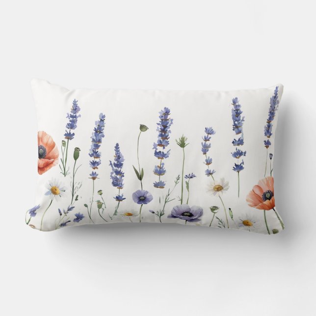 Rectangle Coussin Elegant Peony Blooms (Recto)