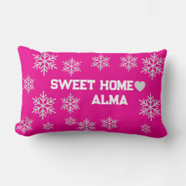 Rectangle coussin en cristal de glace rose