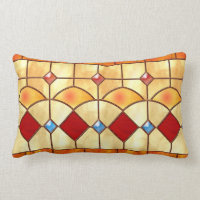 Coussin en verre souillé de faux de Tiffany de