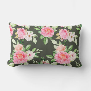Rectangle Coussin Floral Lumbar