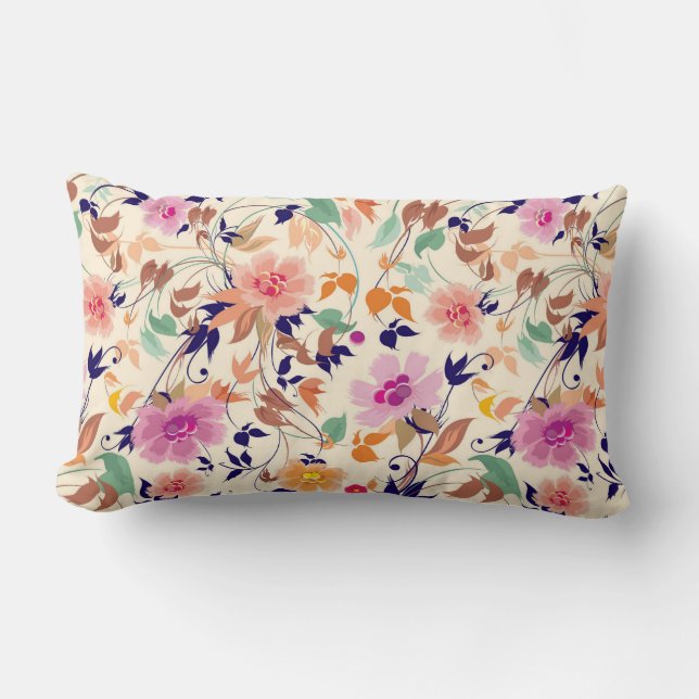 Rectangle Coussin Floral Lumbar (Recto)