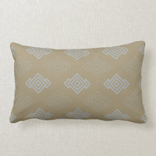 Rectangle Coussin géométrique de chinoiserie gris chic
