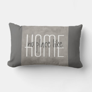 Rectangle coussin gris avec décoration maison