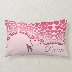 Rectangle Coussin italien de la Saint Valentin de Greyhound