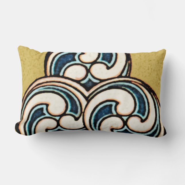 Rectangle Coussin japonais chinois géométrique de conception (Recto)