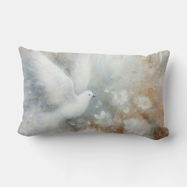 Rectangle Coussin jet de colombes de mariage (Verso)