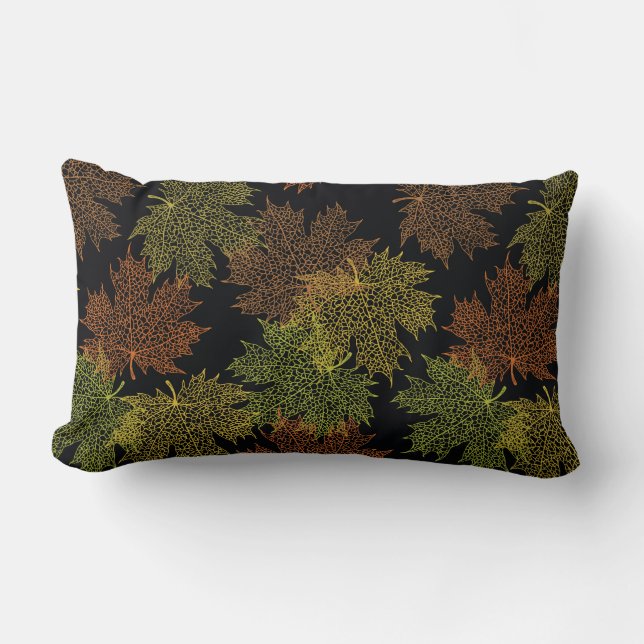 Rectangle Coussin Jetable - Feuilles d'Automne (Recto)